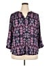 Faded Glory 100% Polyester Purple 3/4 Sleeve Blouse Size 20 - photo 1