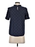 Mine Polka Dots Blue Short Sleeve Blouse Size S - photo 2