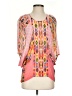 Tanvi Kedia 100% Rayon Pink 3/4 Sleeve Blouse Size S - photo 1