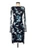 DKNY Graphic Blue Cocktail Dress Size 2 - photo 1