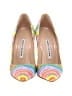 Manolo Blahnik Color Block Blue Orange Heels Size EU 36 1/2 - photo 2