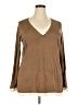 INC International Concepts Brown Silk Pullover Sweater Size 2X - photo 1