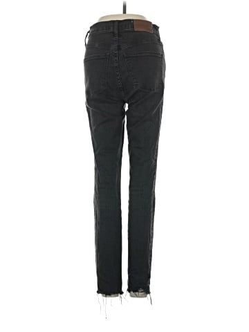 Madewell 9" Mid-Rise Skinny Jeans in Berkeley Black: Button-Through Edition (view 2)