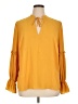 ELOQUII 100% Polyester Yellow 3/4 Sleeve Blouse Size 16 Plus - photo 1