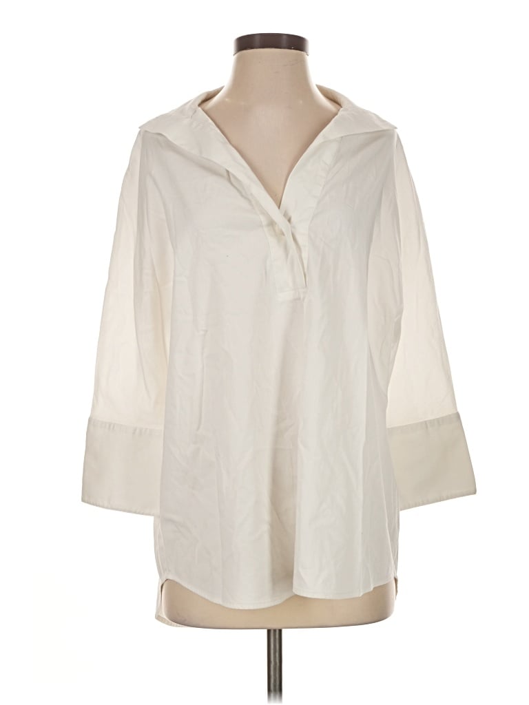 Pre-owned Tuckernuck 3/4 Sleeve Blouse In Ivory