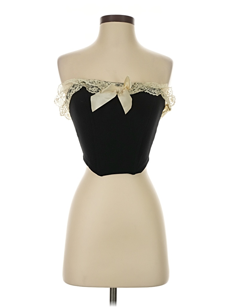 Pre-owned Shein Tube Top Black Strapless Neckline Tops