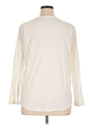 Madewell Plus Whisper Cotton Rib-Crewneck Long-Sleeve Tee in Mulford Stripe (view 2)