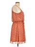 Francesca's 100% Polyester Print Orange Casual Dress Size L - photo 4