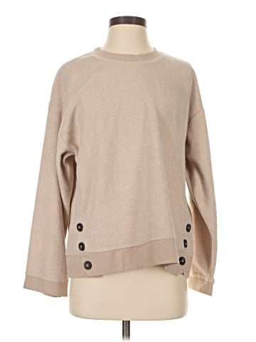Madewell (Re)sourced Brushed Side-Button Relaxed Sweatshirt (view 1)