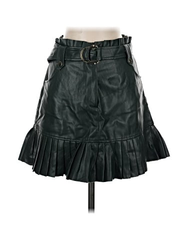 Zara Faux Leather Skirt (view 1)