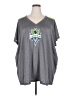 Majestic 100% Polyester Gray Short Sleeve T-Shirt Size 3X - photo 1