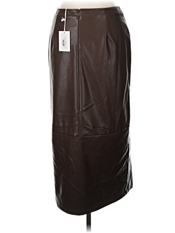 Forte Faux Leather Skirt (view 2)