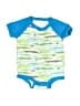 Koala Baby 100% Cotton Print Blue Short Sleeve Onesie 3-6 MO / 6 MO - photo 1