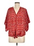 Max Studio 100% Polyester Red Short Sleeve Blouse Size M - photo 1