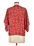 Max Studio 100% Polyester Red Short Sleeve Blouse Size M - photo 2