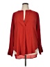 Banana Republic 100% Polyester Red Long Sleeve Blouse Size XL - photo 1