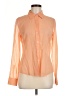 Theory 100% Cotton Color Block Orange Long Sleeve Blouse Size M - photo 1