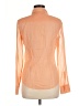Theory 100% Cotton Color Block Orange Long Sleeve Blouse Size M - photo 2