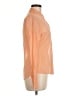 Theory 100% Cotton Color Block Orange Long Sleeve Blouse Size M - photo 4