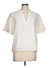 Ellison 100% Polyester Ivory Short Sleeve Blouse Size L - photo 1
