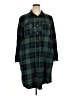 Style&Co 100% Polyester Plaid Green Casual Dress Size XL - photo 1