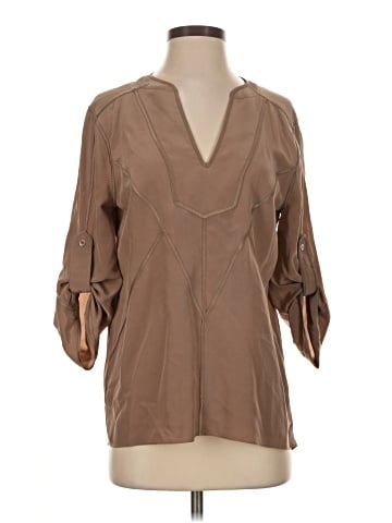 BCBGMAXAZRIA 3/4 Sleeve Silk Top (view 1)