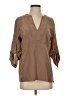 BCBGMAXAZRIA 100% Silk Brown 3/4 Sleeve Silk Top Size S - photo 1