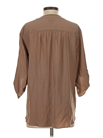 BCBGMAXAZRIA 3/4 Sleeve Silk Top (view 2)