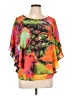 Peter Nygard 100% Polyester Orange 3/4 Sleeve Blouse Size L (estimated) - photo 1