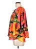 Peter Nygard 100% Polyester Orange 3/4 Sleeve Blouse Size L (estimated) - photo 5