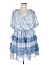 1.State 100% Polyester Paisley Blue Casual Dress Size 2X - photo 1