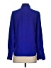 J.Crew 100% Silk Blue Long Sleeve Silk Top Size 0 - photo 2