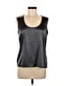 St. John Black Gray Sleeveless Top Size 8 - photo 1