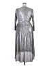 Lane Bryant 100% Polyester Metallic Silver Cocktail Dress Size 20 - photo 2