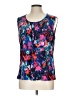 Kasper Floral Blue Sleeveless Blouse Size L - photo 1