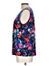 Kasper Floral Blue Sleeveless Blouse Size L - photo 5