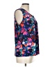 Kasper Floral Blue Sleeveless Blouse Size L - photo 4