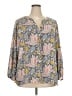 T Tahari 100% Polyester Gray 3/4 Sleeve Blouse Size 2X - photo 1