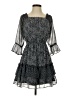Ann Taylor LOFT 100% Polyester Animal Print Gray Cocktail Dress Size S (petite) - photo 1