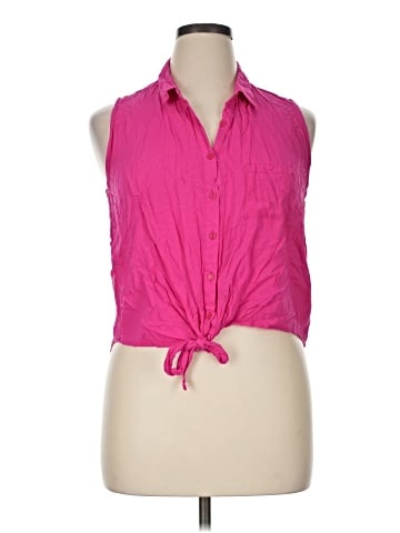 Ambiance Apparel Sleeveless Button-Down Shirt (view 1)