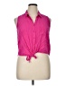 Ambiance Apparel 100% Rayon Pink Sleeveless Button-Down Shirt Size 1X - photo 1