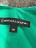 CHRIS McLaughlin 100% Polyester Paisley Teal Cocktail Dress Size 10 - photo 7