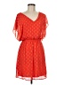 Buttons 100% Polyester Hearts Orange Casual Dress Size M - photo 1