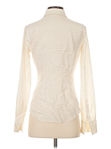 Theory Long Sleeve Silk Top (view 2)