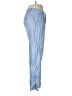 Lands' End 100% Linen Chevron-herringbone Blue Linen Pants Size 8 - photo 4