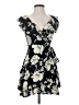 Unbranded 100% Viscose Floral Black Cocktail Dress Size S - photo 1
