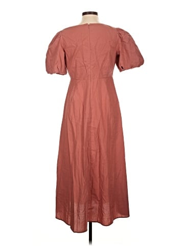 Madewell Poplin Cutout Puff-Sleeve Midi Dress (view 2)