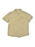 Assorted Brands 100% Cotton Solid Tan Short Sleeve Button-Down Shirt Size 10 - photo 1