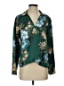 Belle + Sky 100% Polyester Floral Teal Long Sleeve Blouse Size S - photo 1