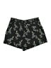 Ann Taylor LOFT 100% Polyester Floral Black Shorts Size M - photo 2